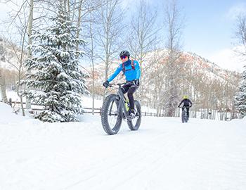 Winter fat biking in Aspen