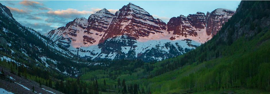 Maroon Bells at sunrise