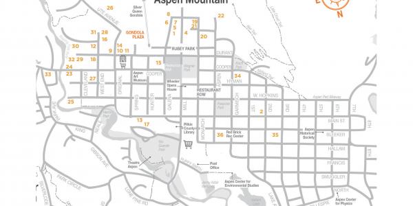 Map of downtown Aspen