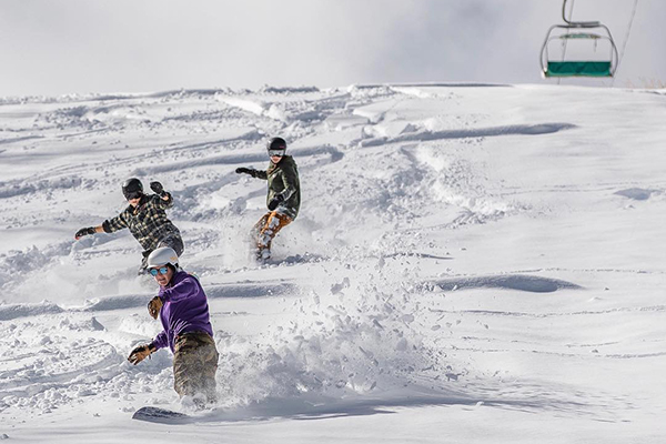 Snowboarding at Snowmass in October