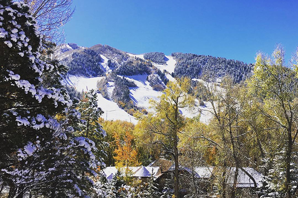 Aspen snow on the Mountains in October