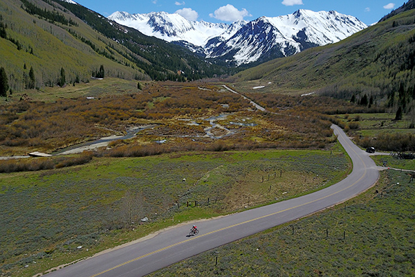 Biking on Independence Pass