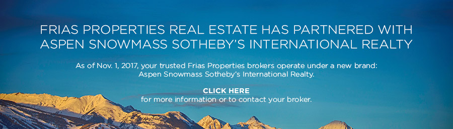 Frias Properties of Aspen partners with Aspen Snowmass Sotheby's International Real Estate banner