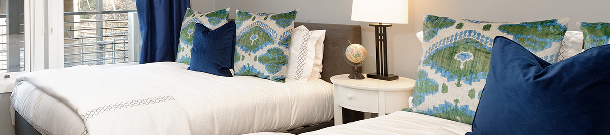 Luxury bedding in Aspen vacation rentals