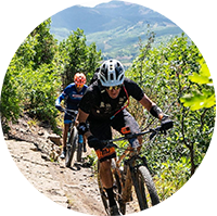 Lance Armstrong Mountain Biking in Aspen