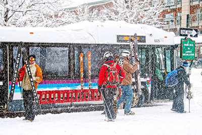 Free skier shuttles in Aspen