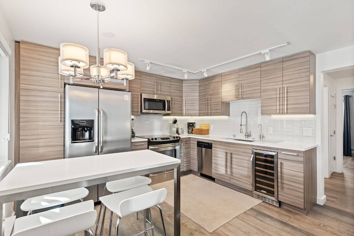 The kitchen at silverglo condominiums unit 301.